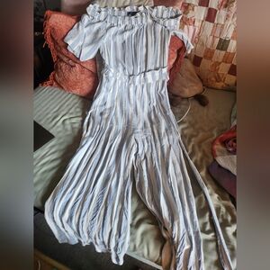 BCBGMaxAzria Jumpsuit blue/white size XS